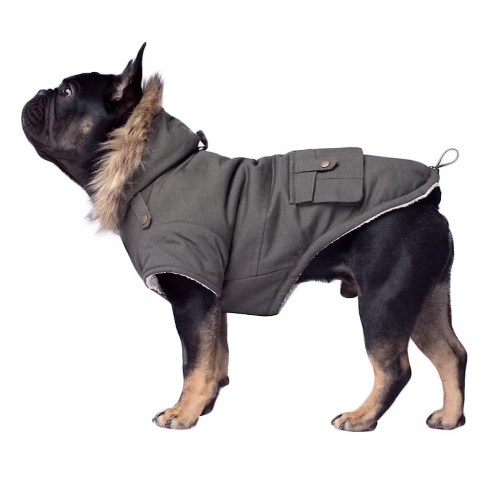 Canada Pooch Alaskan Army Premium Faux Down Insulated Coat NWT